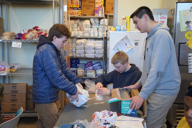 Packaging Diapers at the Jewish Community Alliance