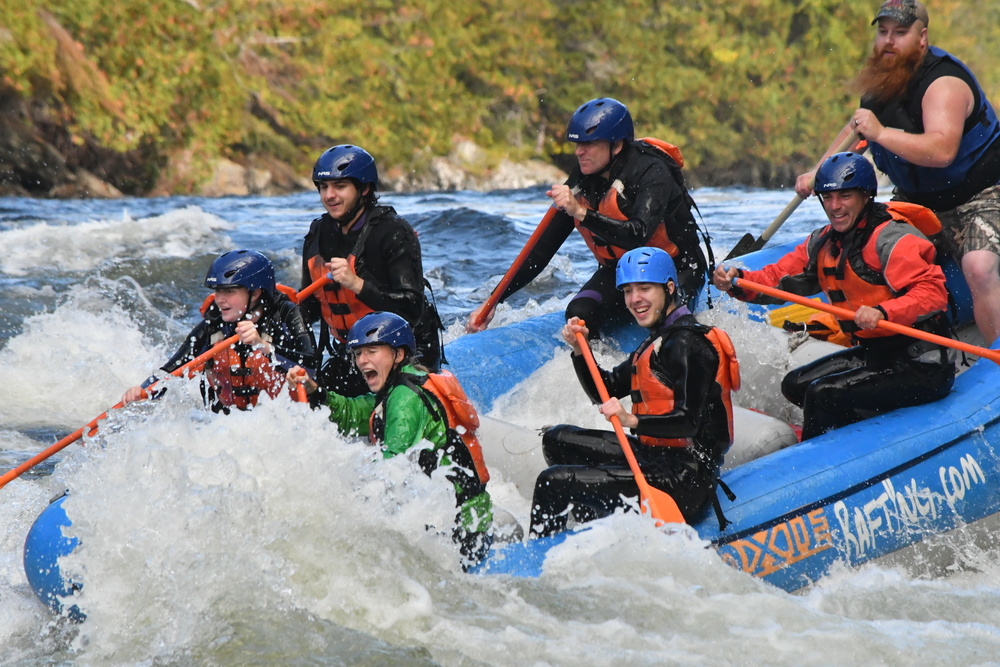 CEHS students rafting the Kennebec River