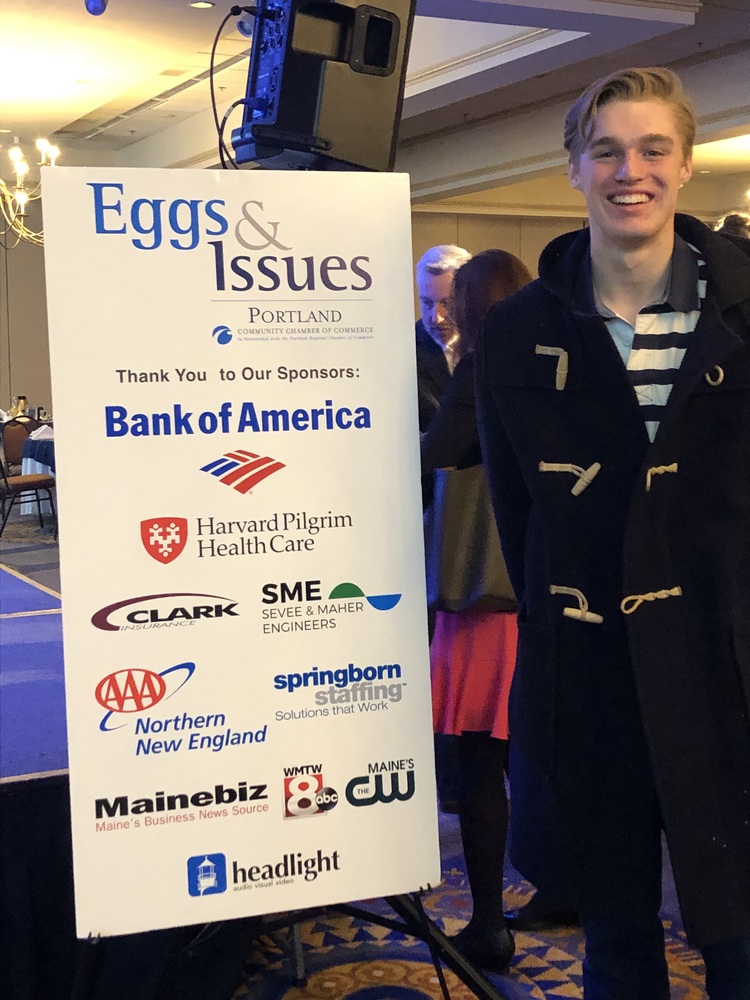 CEHS Junior George Haffenreffer at Eggs and Issues