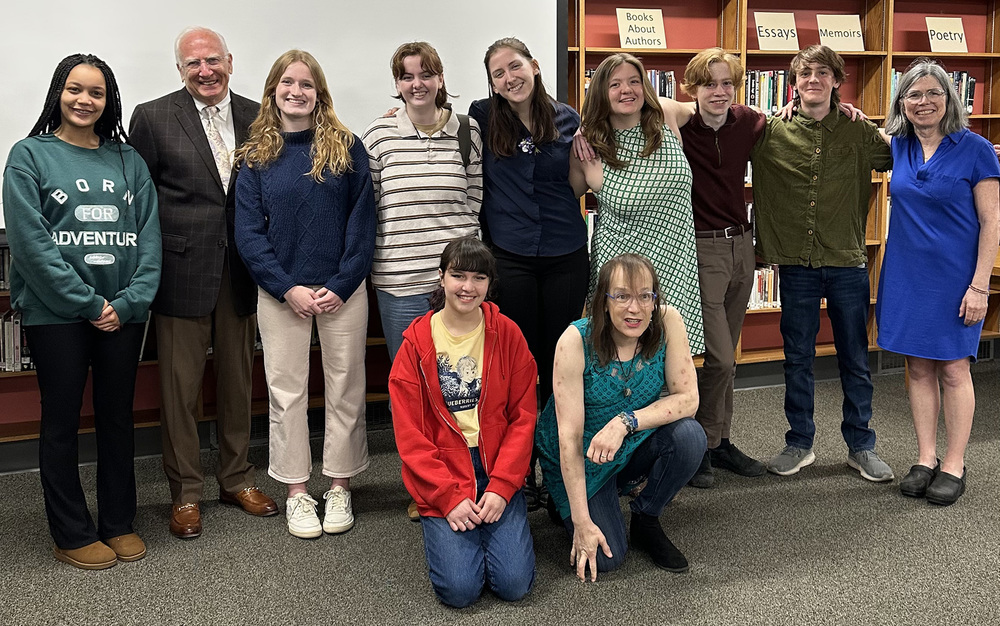 Participants in the Gabe Zimpritch Poetry Symposium at the CEHS High School Library
